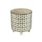 Hello Honey® 8" Footed Stoneware Planter with Abstract Print